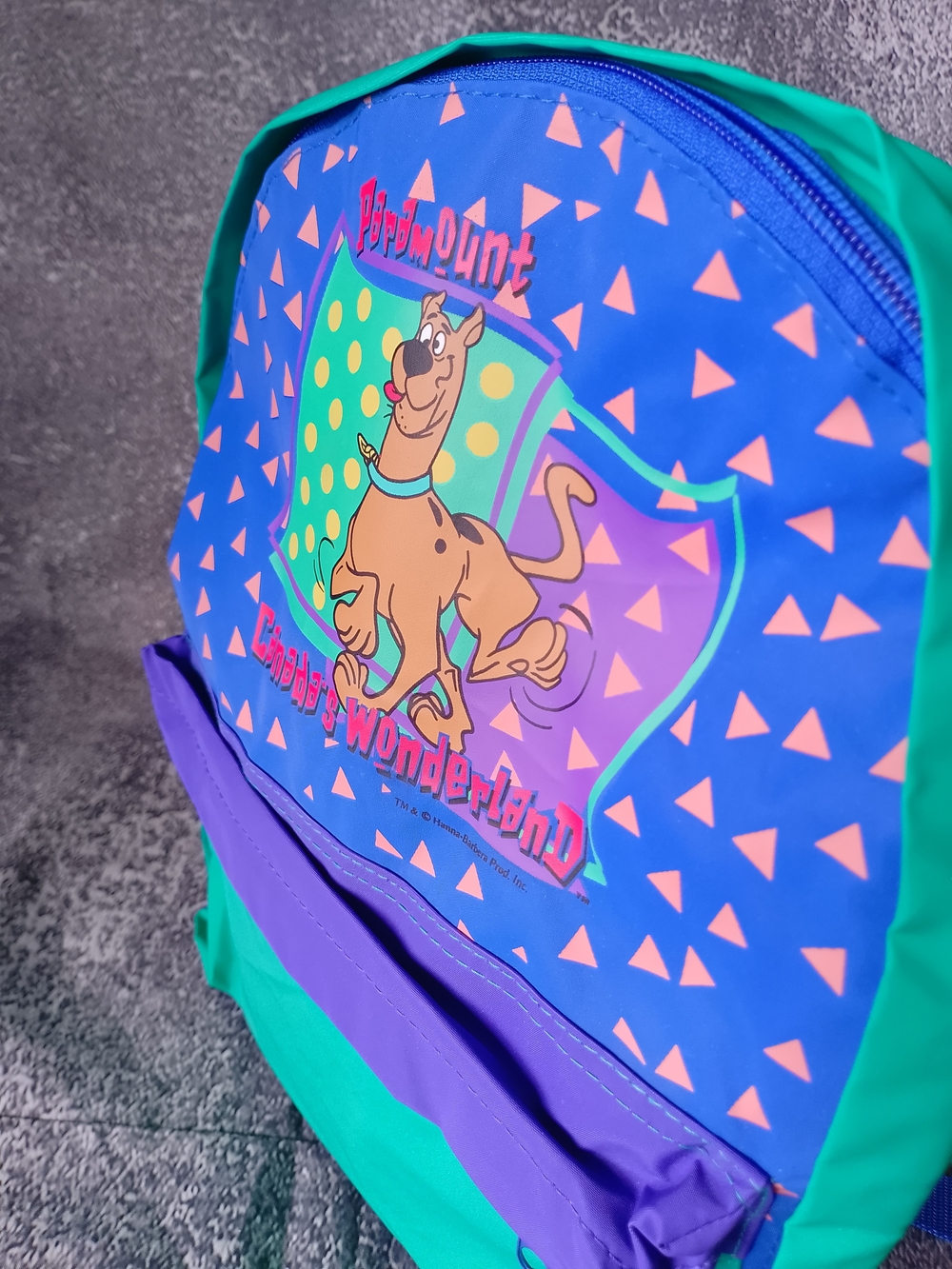 Vintage 90s Paramount Canada's Wonderland Scooby-Doo Graphic Kids Backpack - Picture 2 of 10